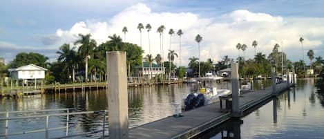 The floating dock in front of our unit, that rises and falls with the tides.