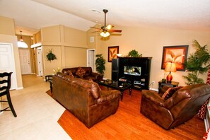 Large screen TV, DVD