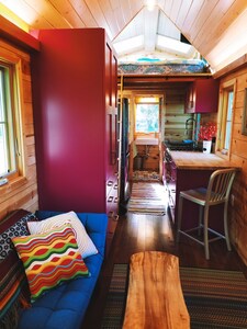 One of a kind tiny home with shared in-ground pool and hot tub