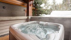 Private outdoor hot tub