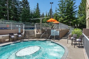 Shared outdoor hot tub