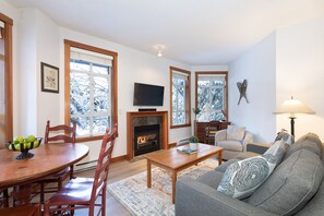 Open-plan living, kitchen, and dining area