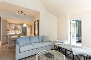 Living area with attached private balcony