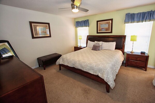 Upstairs King Bedroom w/En-Suite Bathroom and Flat Screen TV