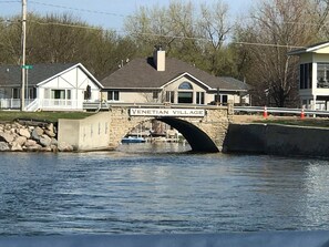 Canal access to lake.  