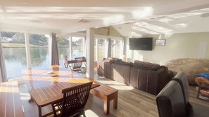 Dining Room/ Mess Hall and Living Room/ Theater.