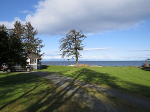 View from property, ample parking, herb garden and fruit trees!