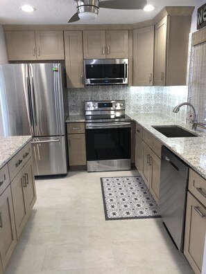 Fully equipped kitchen with New appliances