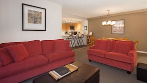 Living area with comfortable furnishings