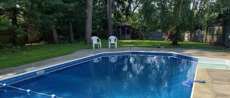 Our saltwater pool is open Memorial Day through Labor Day.