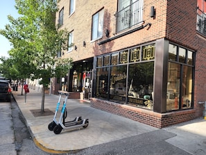 Street view of our commercial tenants, Goldie's Bagels &Deli and LA Sagua Grande