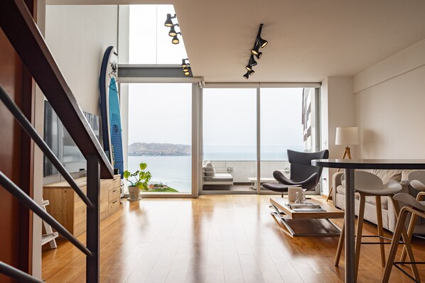 Modern oceanfront oasis! Large windows that offer breathtaking views.