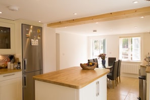 kitchen to dining area