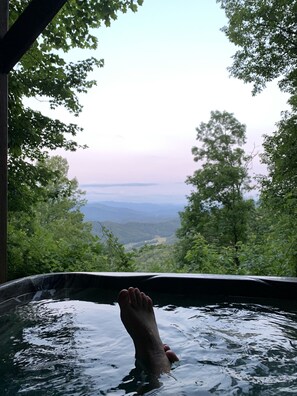 View from the 4 person hot tub