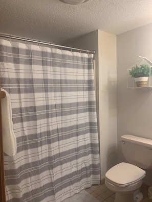 Full bath on upper level