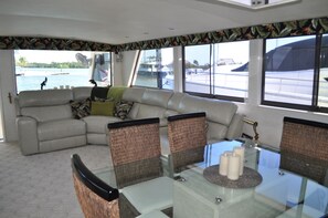 Lounge in the comfortable living room with water views