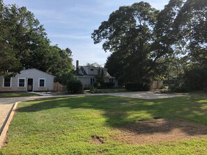 Large yard and pull through driveway with ample parking