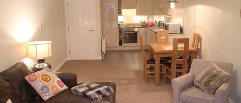 The living area is a perfect size