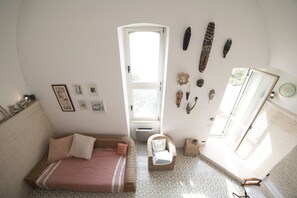 View on the living room from the master bedroom