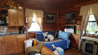 Cozy 2 rm pet friendly cabin- private lake - fishing & swimming - CowboyCabin