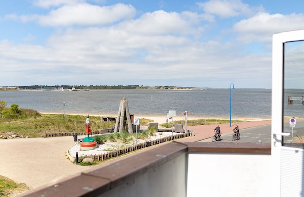 Beachfront balcony