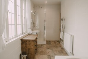 One of the large family size bathrooms. 