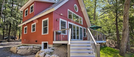 Escape to this New Hampshire hideaway at this Meredith vacation rental home.