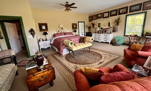Huge master bedroom with new Cal. King bed. Large day bed shown on the left