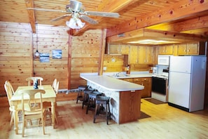 Large fully stocked kitchen for your convenience