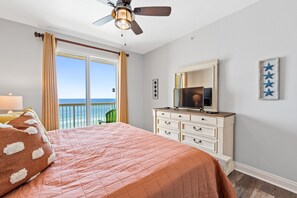 Primary Bedroom with King Size Bed with Gulf Front Balcony