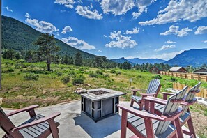 Patio | Fire Pit | Mountain Views