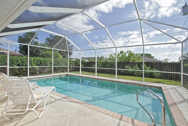 Tropical landscape around Pool