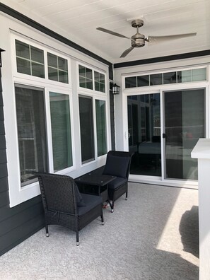 Large deck out of the sun.