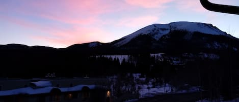 Buffalo Mountain, seen from the deck, is beautiful in any weather.
