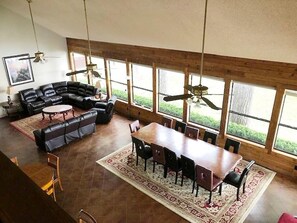 View of the Living Room and Dining Room from the Loft