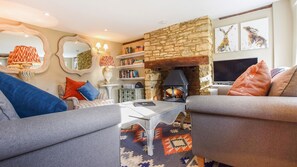 Living Room with Log Burner, Appletree Cottage, Bolthole Retreats