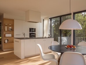 Dining table in holiday home Strandlust in Wittduen on the island Amrum