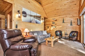 Relax in the living room after a long day on the lake!