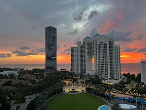 Stunning sunrise view from our balcony