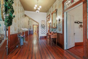 Beautiful entry with original hardwood floors