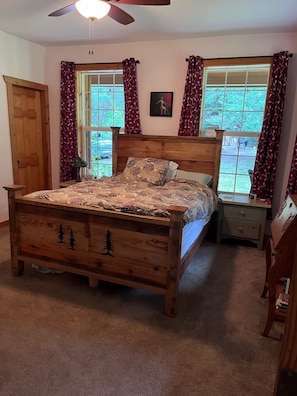 Master bedroom with Queen Bed and attached master bath