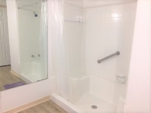Wheelchair accessible shower in master bedroom
