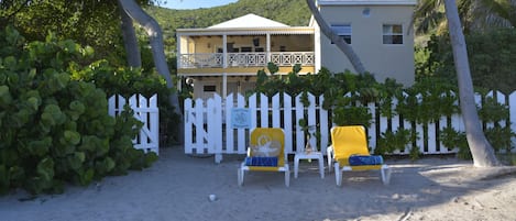 View from the beach towards our beach house