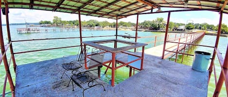 317 Feet Lighted & covered concrete Fishing Pier.