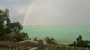 View from villa during raining