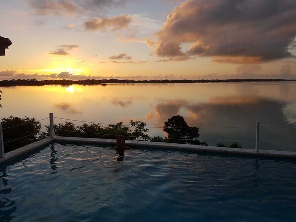 Sunset from pool area