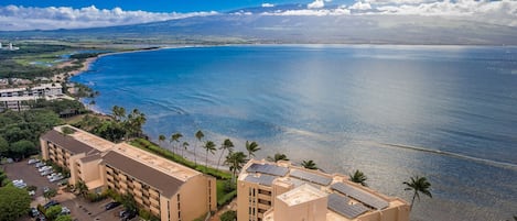 Aerial of Oceanfront Island Sands Property