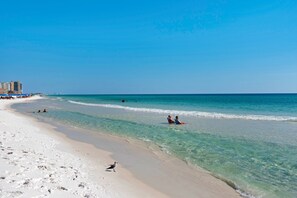 Gorgeous private beach at Emerald Towers!