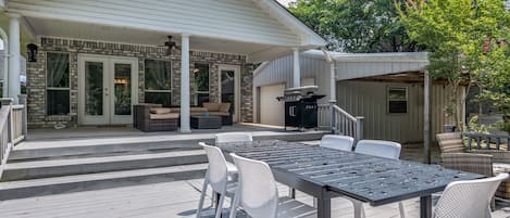 Covered patio and deck 