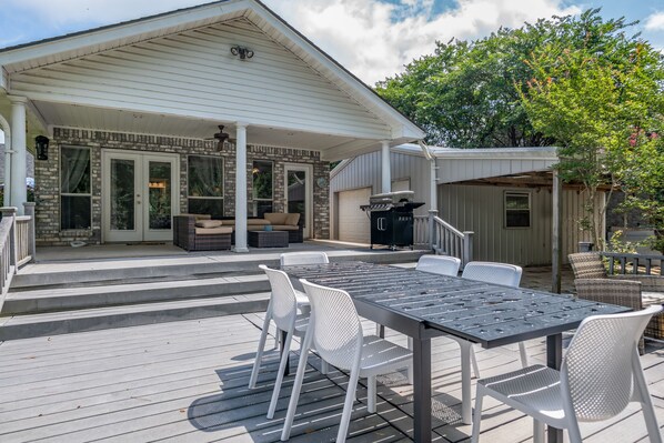 Covered patio and deck 